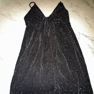 Silence Noise Sparkly Black Backless Party Dress